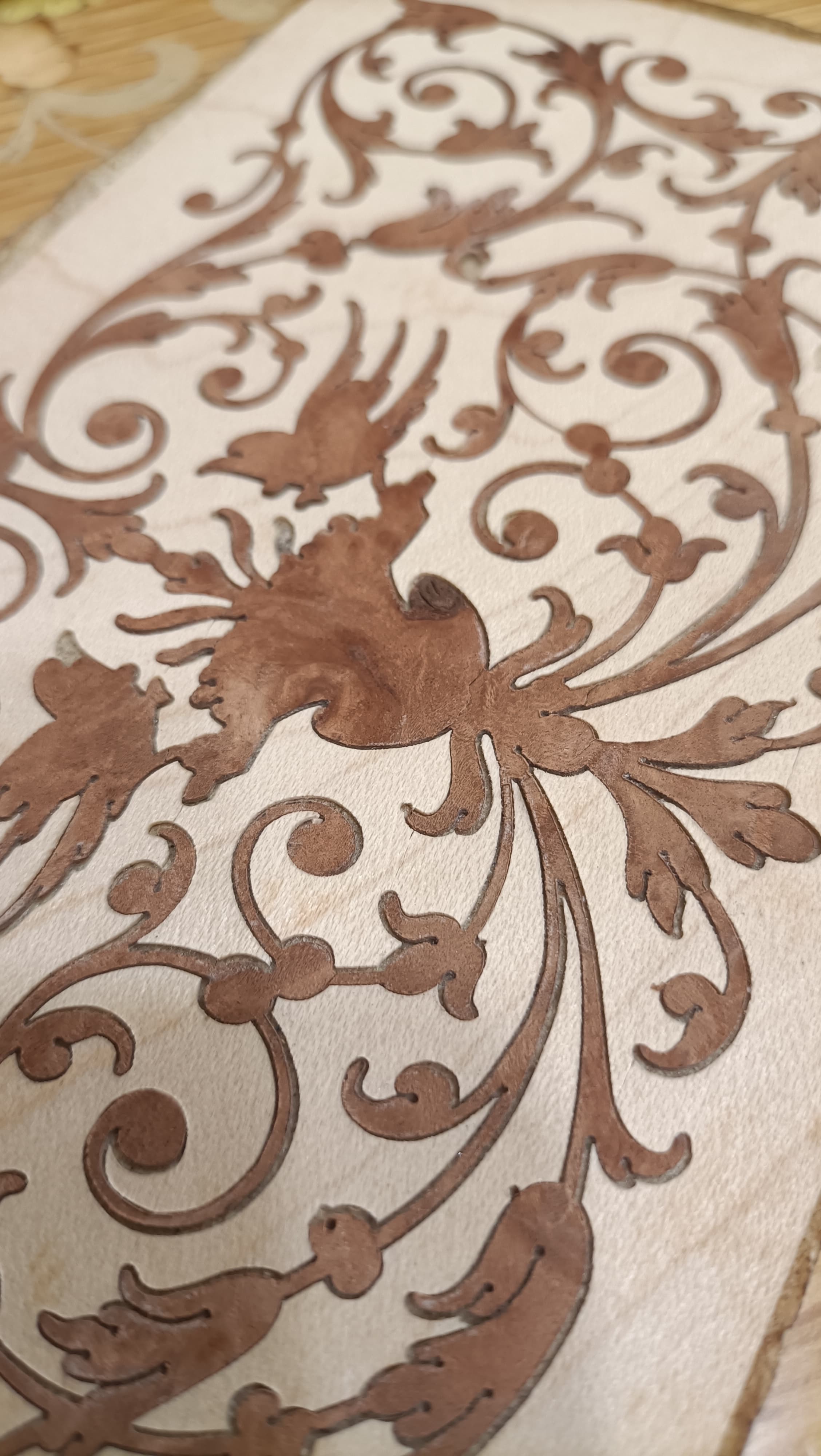 Hand-inlay work in progress