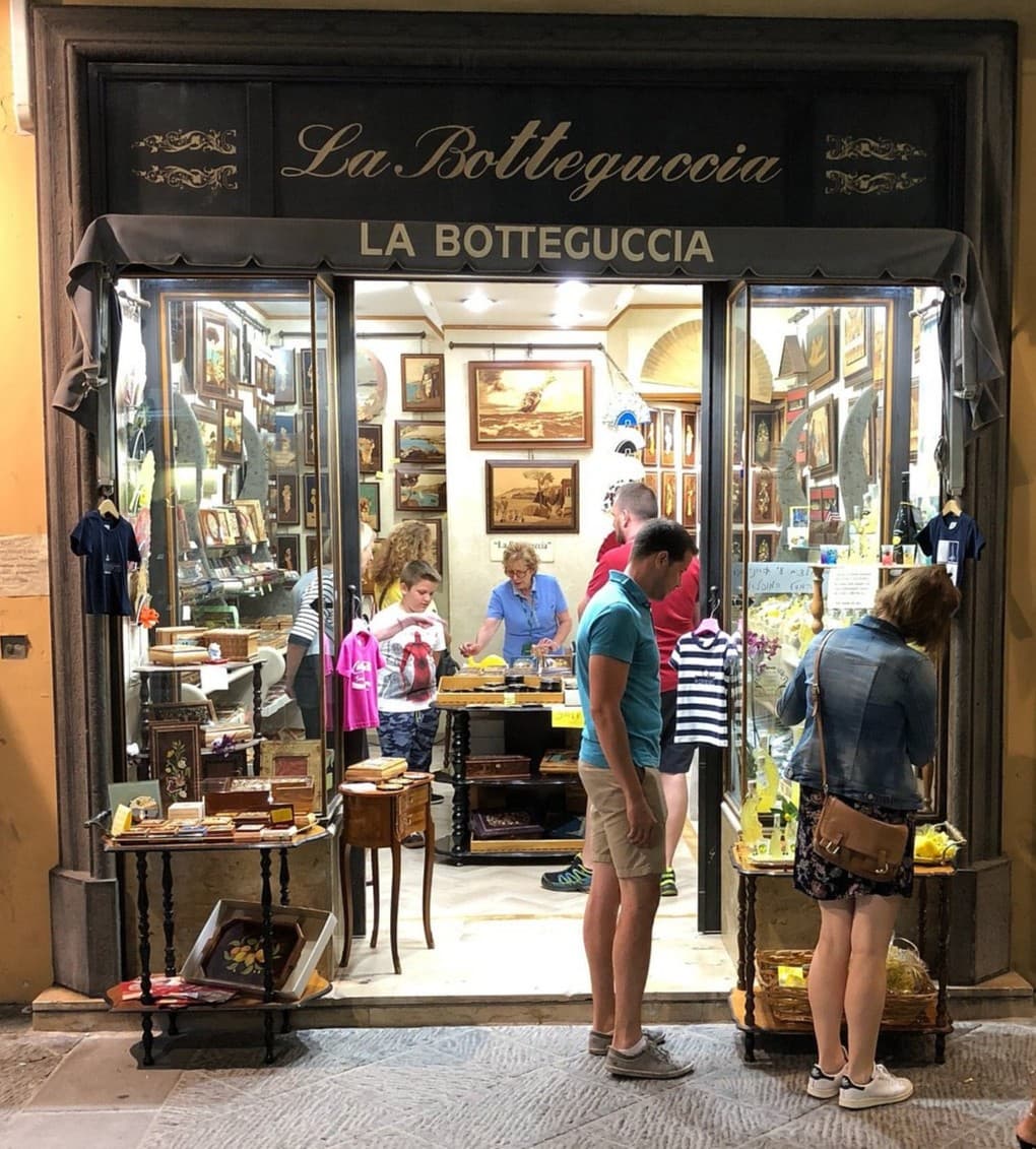 The La Botteguccia shop front on Corso Italia, Sorrento