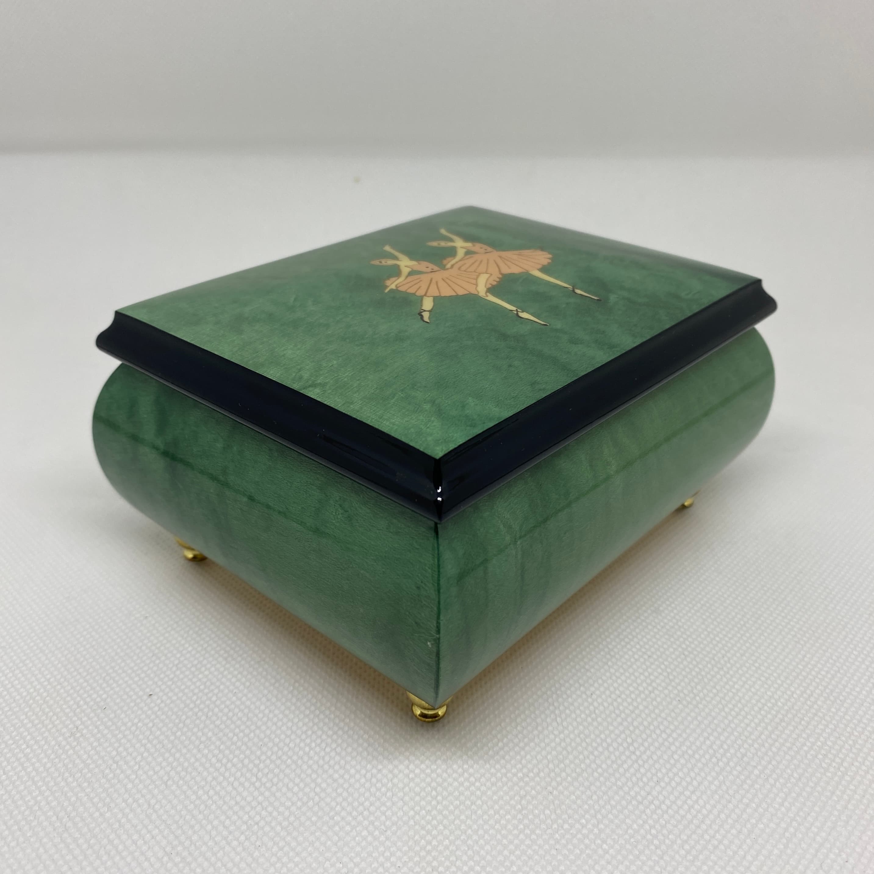 Torna a Surriento Jewelry Box — Green (Dancers)