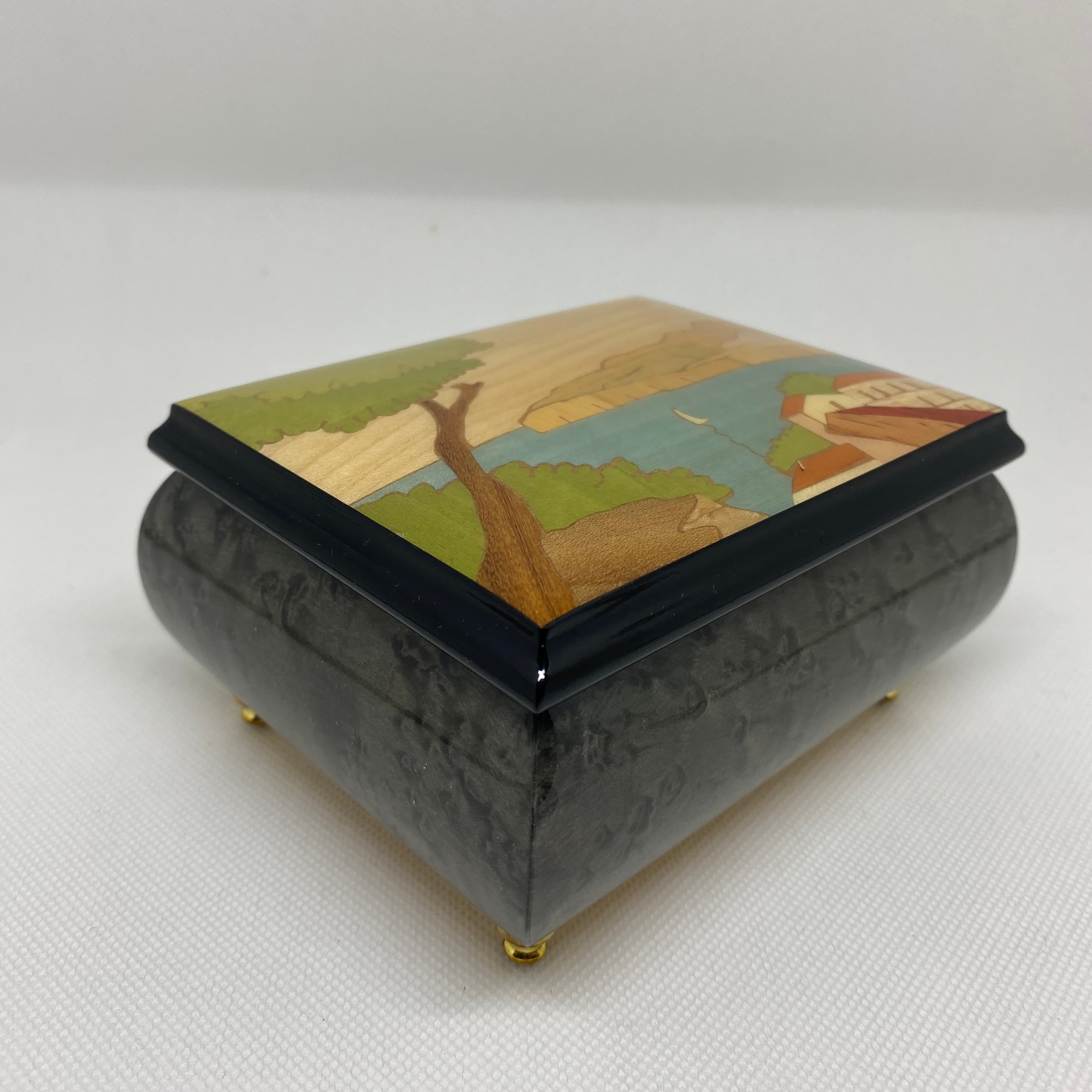 Torna a Surriento Jewelry Box — Grey (Landscape)